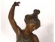 Sculpture young woman butterfly Zitella Alfred Foretay Art Nouveau XIXth