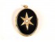 Photo pendant with 18K gold and stone jet, nineteenth