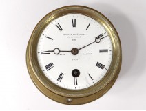 Pendulum Marine Imperial Semaphores watch partition Lagrave Paris brass 19th