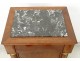 Empire mahogany bedside table all sides marble gray balusters bronze gilt nineteenth