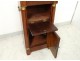 Empire mahogany bedside table all sides marble gray balusters bronze gilt nineteenth