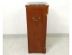 Empire mahogany bedside table all sides marble gray balusters bronze gilt nineteenth