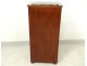 Empire mahogany bedside table all sides marble gray balusters bronze gilt nineteenth