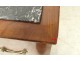 Empire mahogany bedside table all sides marble gray balusters bronze gilt nineteenth