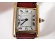 Cartier Solo Tank Ladies Watch 18K Gold Leather Bracelet Watch Twentieth Century