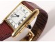 Cartier Solo Tank Ladies Watch 18K Gold Leather Bracelet Watch Twentieth Century