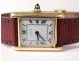 Cartier Solo Tank Ladies Watch 18K Gold Leather Bracelet Watch Twentieth Century