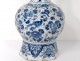 Grape vase faience Delft white-blue birds flowers foliage eighteenth century