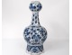 Grape vase faience Delft white-blue birds flowers foliage eighteenth century