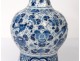 Grape vase faience Delft white-blue birds flowers foliage eighteenth century