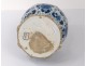 Grape vase faience Delft white-blue birds flowers foliage eighteenth century