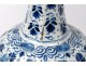 Grape vase faience Delft white-blue birds flowers foliage eighteenth century