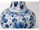 Grape vase faience Delft white-blue birds flowers foliage eighteenth century