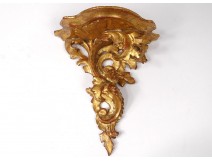 Small console wall wood carved gilt Italy foliage twentieth