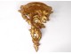 Small console wall wood carved gilt Italy foliage twentieth