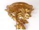 Small console wall wood carved gilt Italy foliage twentieth