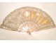 Fan pearl lace, decorated with cherubs, nineteenth