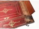 Writing case of travel box embossed leather gilded brass seventeenth eighteenth century