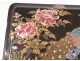 Box lacquered wood marquetry pearl peacock flowers Japan gilding nineteenth century