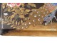 Box lacquered wood marquetry pearl peacock flowers Japan gilding nineteenth century