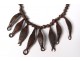 African bronze necklace beads metal palmettes Africa XIXth collection