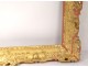 Large frame Regency carved wood gilded flowers antique french frame XVIII