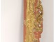 Large frame Regency carved wood gilded flowers antique french frame XVIII