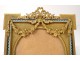 Picture frame Louis XVI gilt bronze enamel flowers knot enamel nineteenth