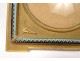 Picture frame Louis XVI gilt bronze enamel flowers knot enamel nineteenth