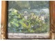 Small watercolor landscape Alexis de Broca Manor Clisson chickens Loire twentieth