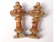 Pair curtains curtains elements decoration gilded wood top nineteenth century