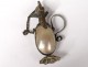 Mother-of-pearl bottle gold metal ewer miniature XIXth century