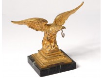 Golden Eagle Regulated Watch Holder Marble Siena Clock Watch Nineteenth Century