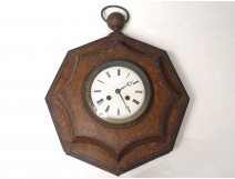 Pendulum bullseye octagonal painted sheet clock nineteenth century