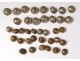 Lot 38 buttons uniform gendarmerie mobile brass gilt nineteenth collection