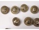 Lot 38 buttons uniform gendarmerie mobile brass gilt nineteenth collection