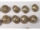 Lot 38 buttons uniform gendarmerie mobile brass gilt nineteenth collection