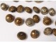 Lot 38 buttons uniform gendarmerie mobile brass gilt nineteenth collection