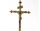 Crucifix Christ cross gilt bronze XVIIth century