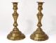 Pair candlesticks Louis XV bronze twisted candlesticks eighteenth