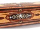 Glove box marquetry loupe wood rose Leruth Paris Napoleon III nineteenth