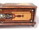 Glove box marquetry loupe wood rose Leruth Paris Napoleon III nineteenth