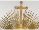 Monstrance neo-gothic monstrance Silver vermeil Minerva Favier lunette nineteenth