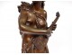 Large bronze sculpture La Cigale Carrier-Belleuse 92cm XIXth century