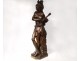 Large bronze sculpture La Cigale Carrier-Belleuse 92cm XIXth century