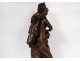 Large bronze sculpture La Cigale Carrier-Belleuse 92cm XIXth century