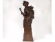 Large bronze sculpture La Cigale Carrier-Belleuse 92cm XIXth century