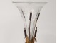 Vase cornet centerpiece gilded bronze crystal reeds Art Nouveau XIXth