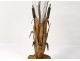 Vase cornet centerpiece gilded bronze crystal reeds Art Nouveau XIXth