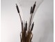 Vase cornet centerpiece gilded bronze crystal reeds Art Nouveau XIXth